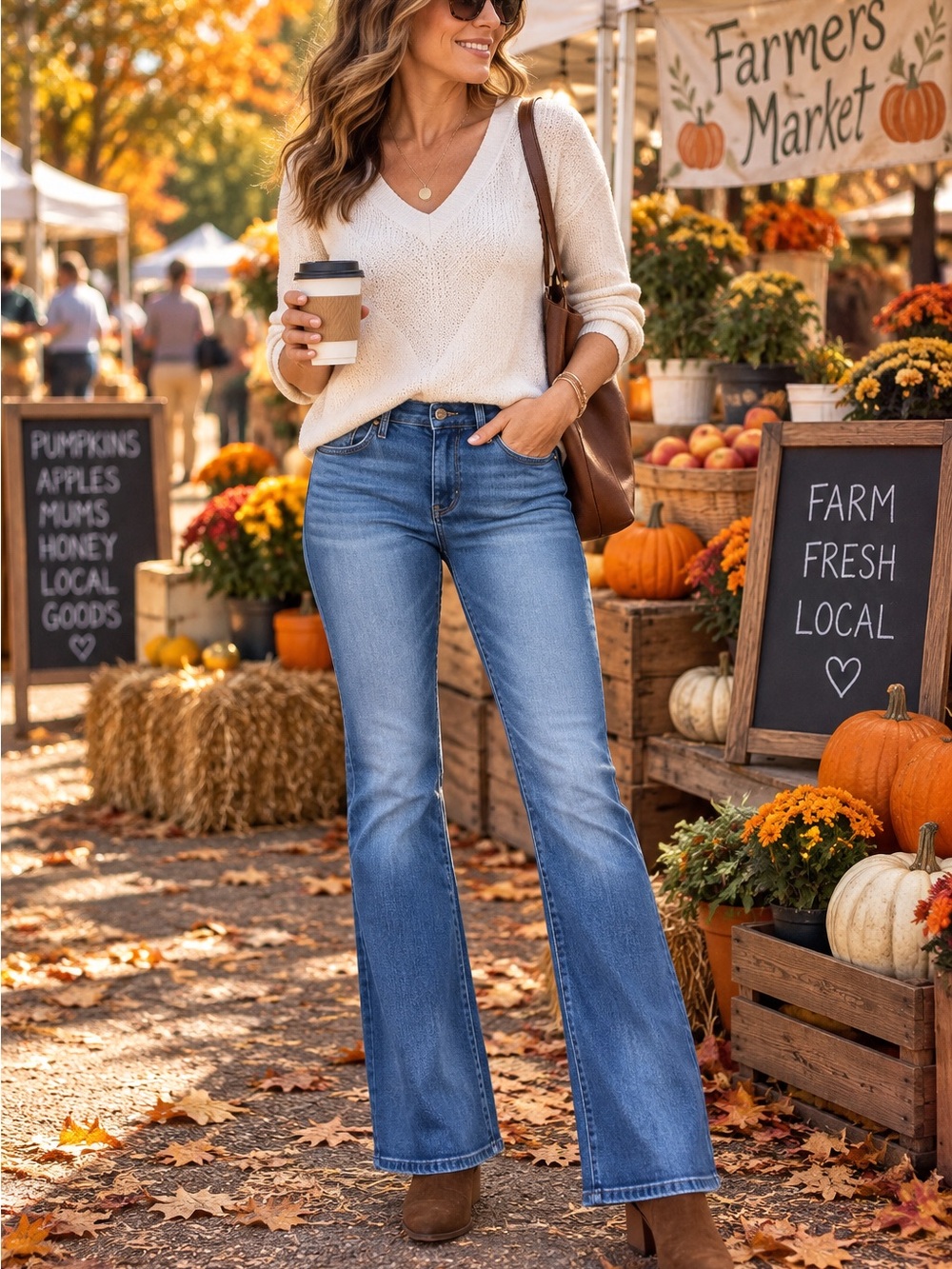 BKE Medium Blue Flare Jeans Payton style
